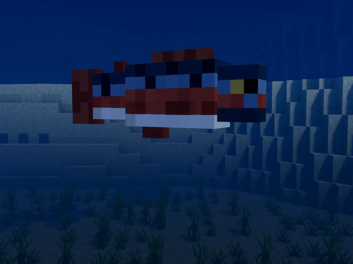 A salmon swimming