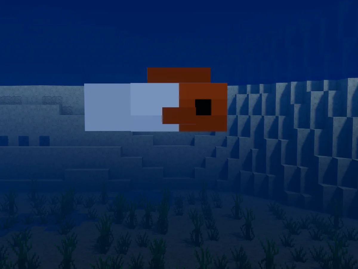 An orange and white tropical fish