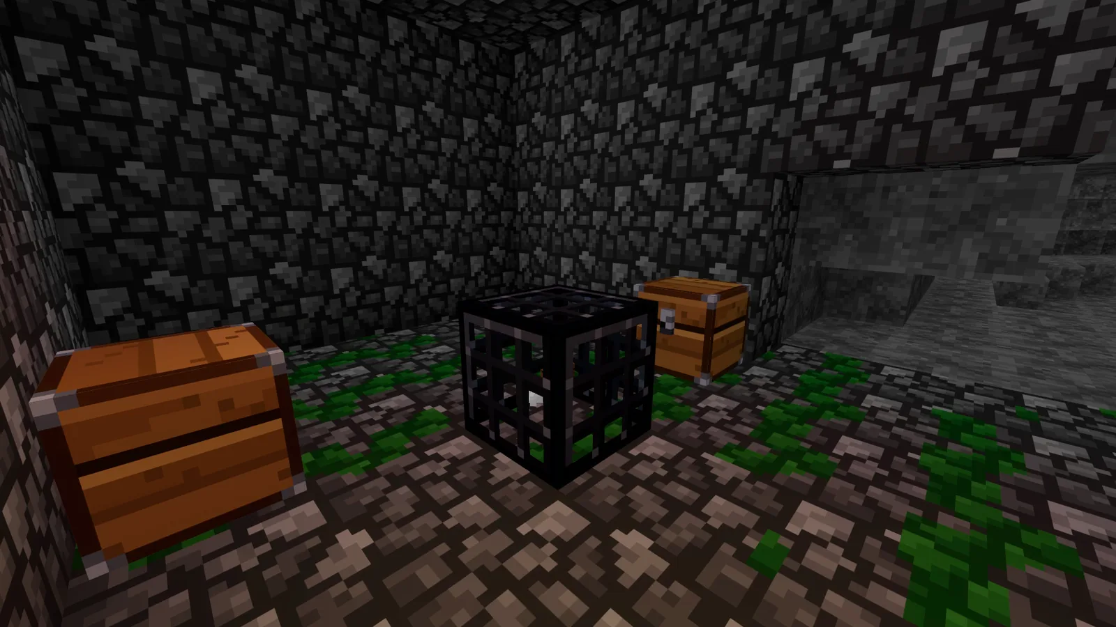 A dungeon room with a monster cage